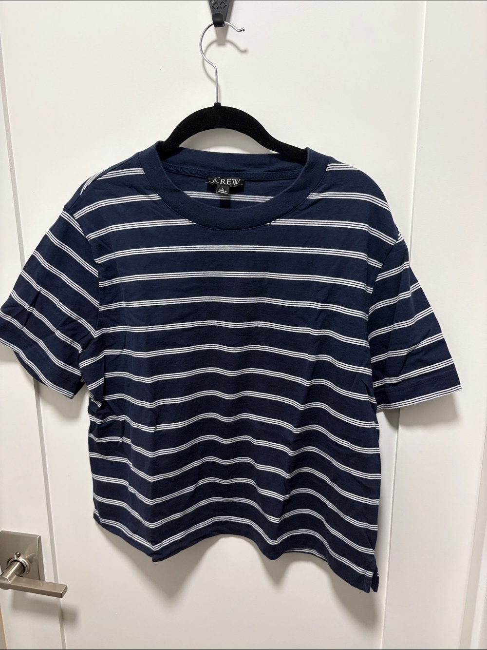 NWOT J. Crew Navy and White Striped Tee